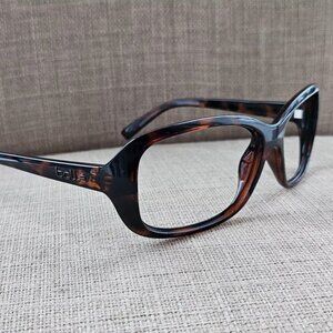Bolle Men Eyeglasses Frame Wrap Glasses Frame Brown Tortoise Read desc